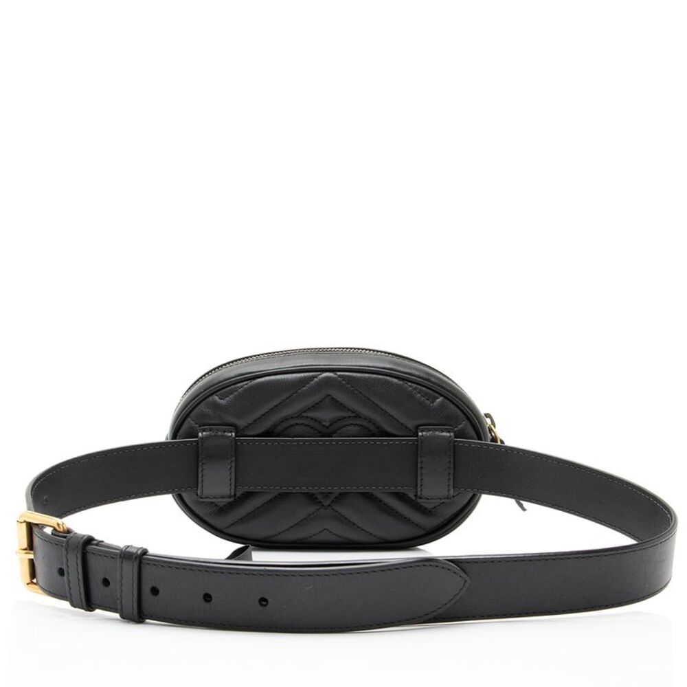 Gucci Matelasse Leather GG Marmont Belt Bag - Size 34 / 85 - Picture 3 of 11